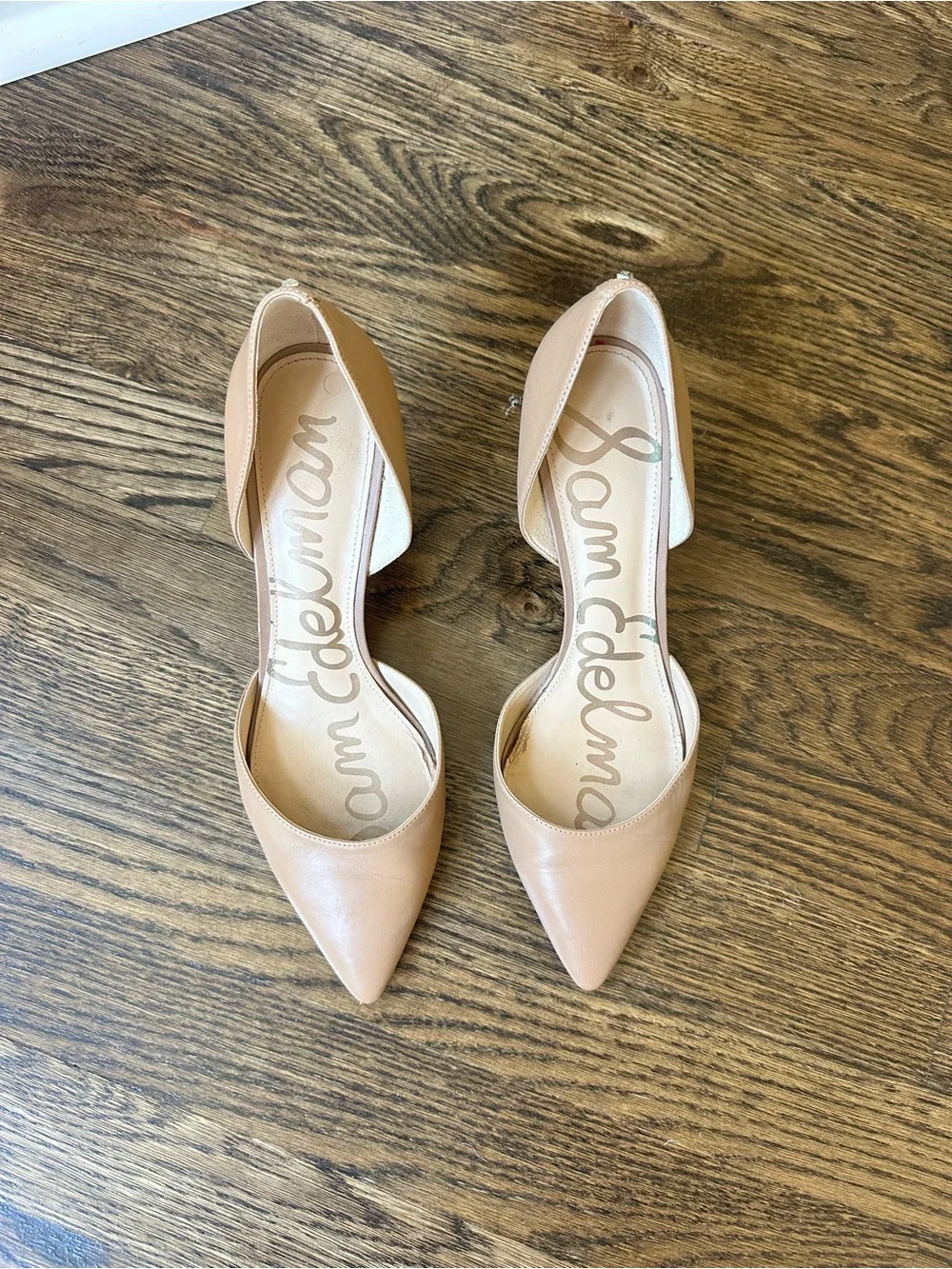 Sam Edelman Nude Pointed-Toe Pump, size 9